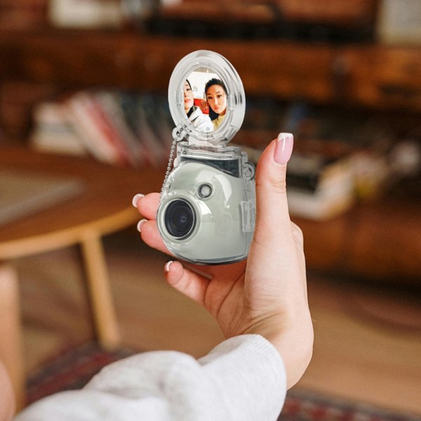Bärbart genomskinligt case med Selfie-kamera Dammtätt cover Praktisk case