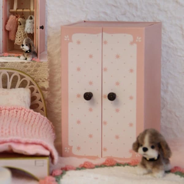 Samlerobjekt Miniature Skab Møbler Garderobe Figur Til Kugleledsdukker