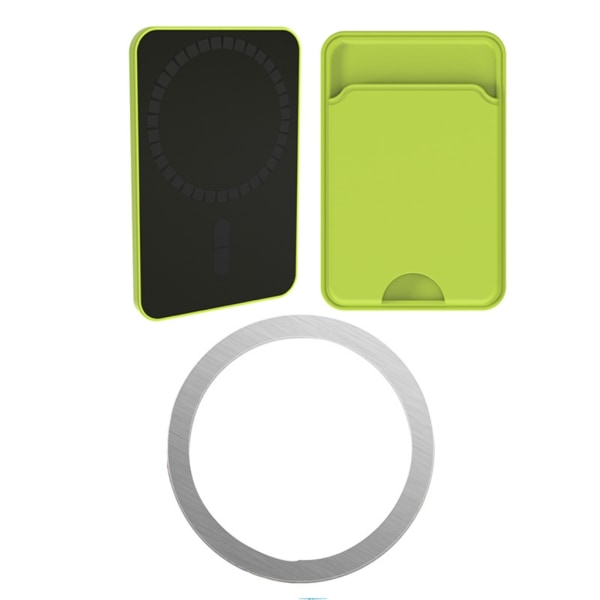 Silikonkortfodral Magnetisk plånbokskorthållare för telefon starka magneter Single Greed bead