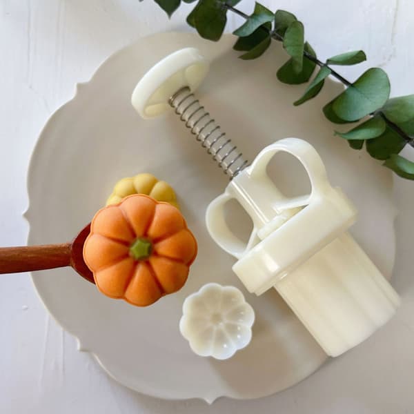 Pumpa Månkaksform DIY Handtryck Fondant Månkakform med Stämplar