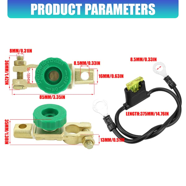 12-24V Strømbatteriisolator Isoleringsafbrydere Afbryd Strømmen