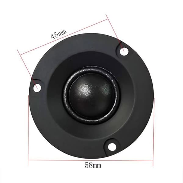 Silke Dome Diskanthøjttaler Driver 58mm 2.5Tommer 4Ohm 15W Højfrekvensenhed