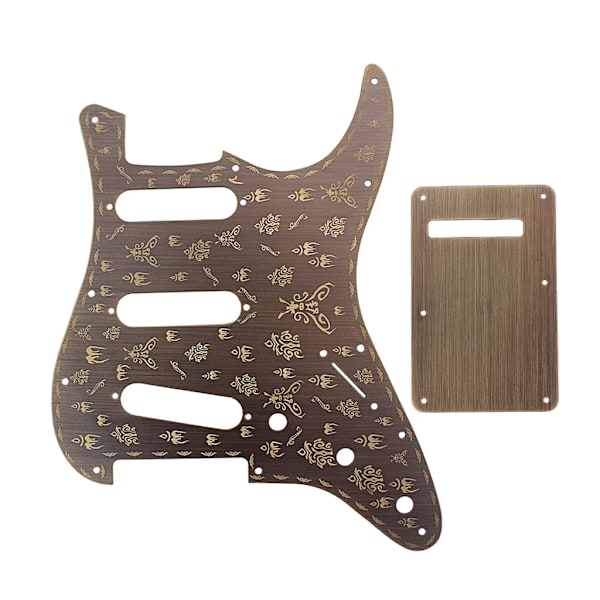 Gitarr plektrumskydd i aluminiumlegering med bakstycke