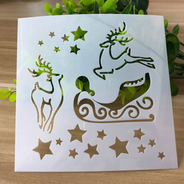 Julebryllupskage Stencil Dekoreringsskabeloner Gave til Bageentusiast