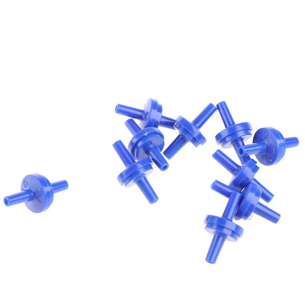10 styks check for ventil til fisk til tank luftpumpe plastikventiler til 4 mm ID T