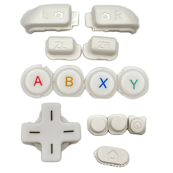 Fullt sett plastknapper for ny 3DSXL 3DSLL D Pad A B X Y L R ZL ZR Hjem På Av strømknapper Reparasjon Utskifting Slitesterk