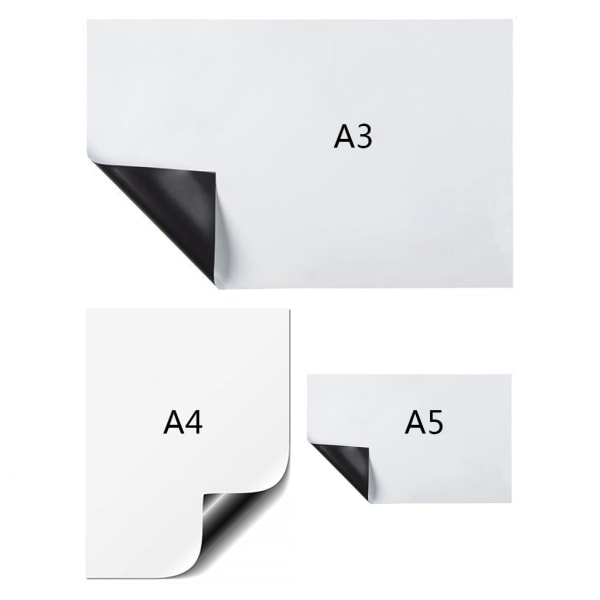 Magnetisk mjuk whiteboard Kylsklistermärke Raderbart memo anslagstavla Påminn A5