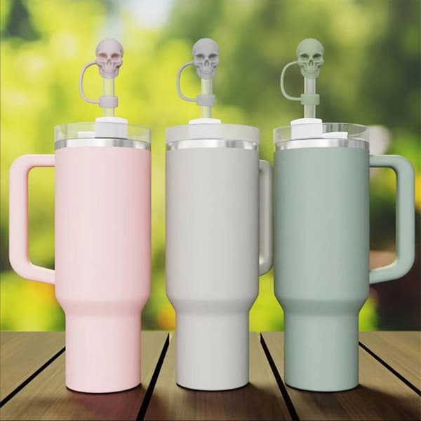 Set med 6 skallformade sugrörshattar Praktiska sugrörspluggar Set Lockskydd
