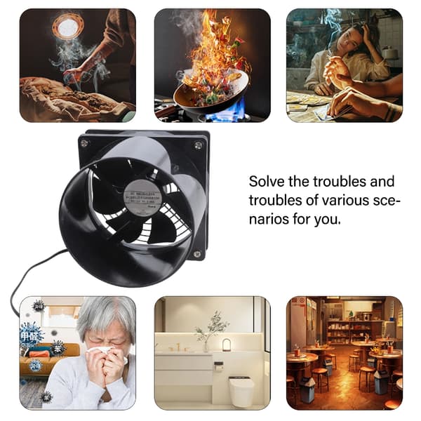 12 cm 3000 RPM Udstødningsventilatorsæt med hastighedsregulator til 3D-printerventilation
