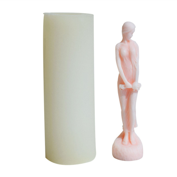 Silikoneharpiks Lyseform En Slank Pige Blomsterkage Chokolade Fondant Form Aromaterapier Gips Epoxy Form Hjemmeindretning