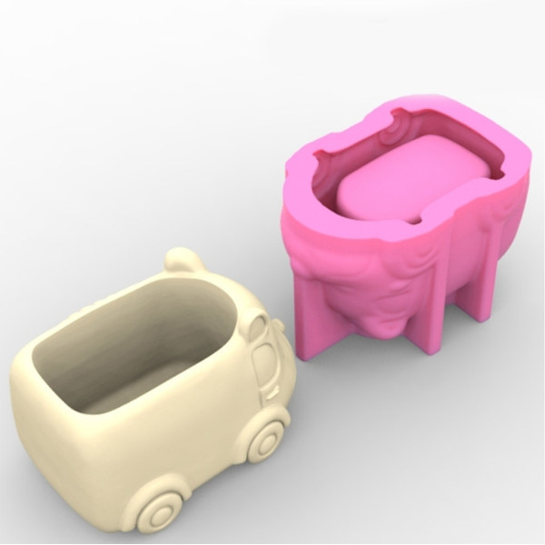 DIY blomsterpotteform silikon lysestake form dyrebilform silikonmateriale for å lage blomsterpotter i betongharpiks A
