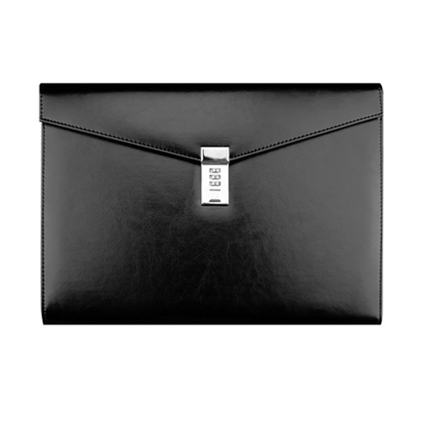 A4 dokumentmapp med lösenordslås Portfölj Organizer PU Läder Office Manager Bag Travel