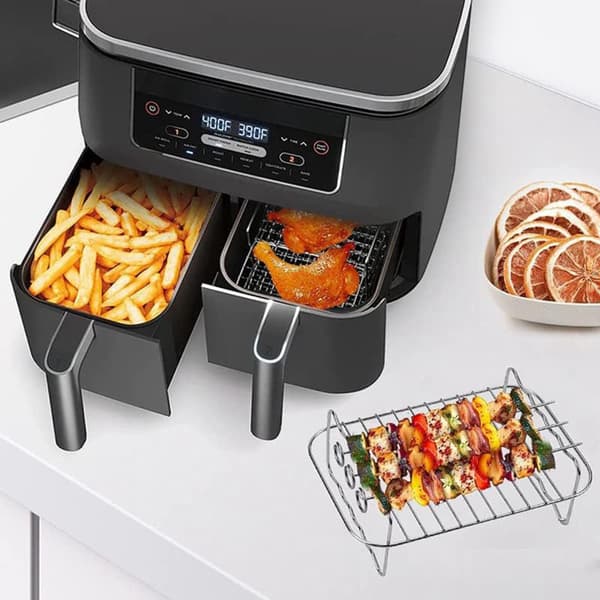 Silikone Airfryer Bakke Rektangulær Kurv Bage Indre Airfryer Tilbehør