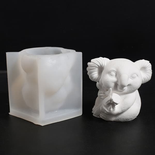 Søt 3D Koala Silikonform Håndlaget Såpe Stearinlys Håndverksform