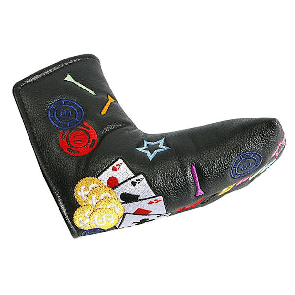 Golf Blade Putters Cover Headcover Club Protector Magnetiske Bar Lukninger Black 2