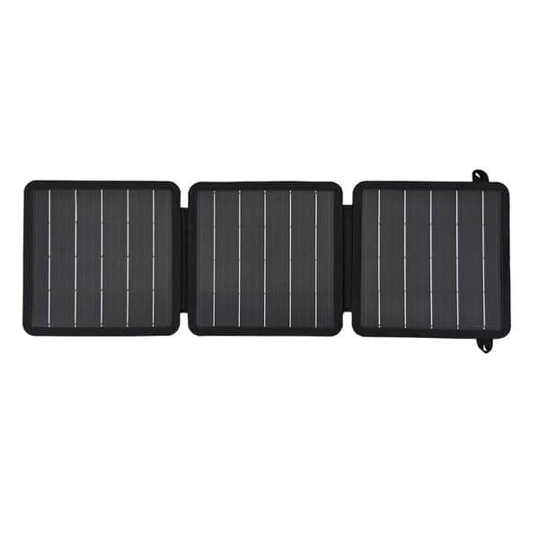 Vanntett Solcellepanel Lader 15W 2 USB-porter Sammenleggbar for utendørs reiser