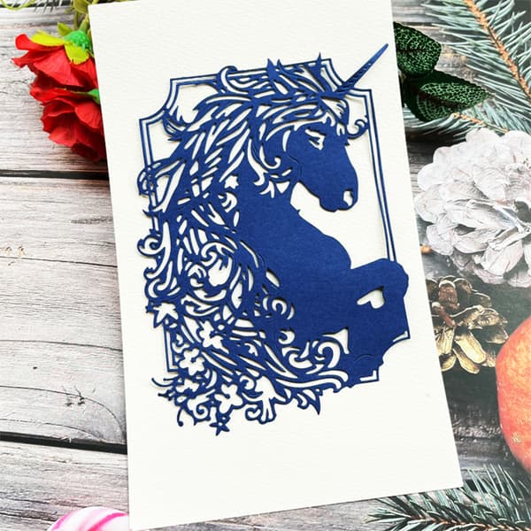 Häst Prägling Stansar för Presentkortstillverkning DIY Scrapbooking Mallar