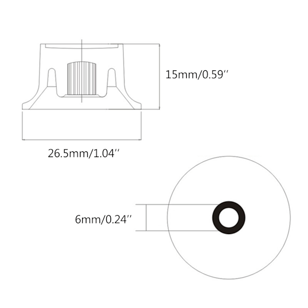 Volymton Potentiometer Knoppar Elgitarr Hastighetskontroll Knopp för LP SG Black Volume