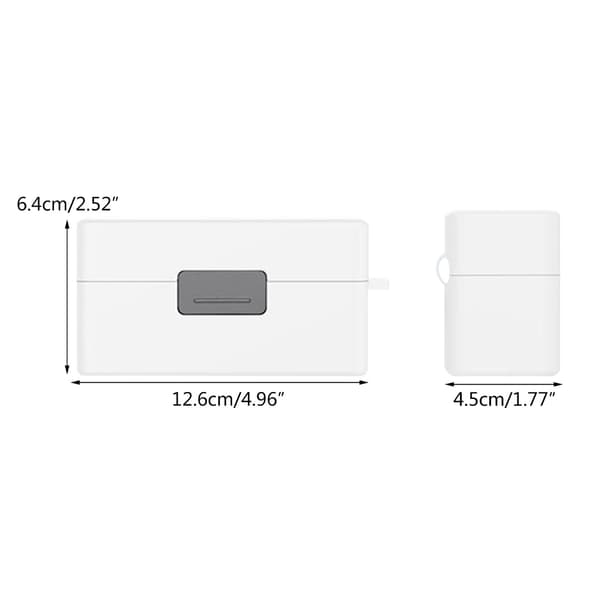 Trådlös Mic Laddningsbox Mikrofoner Case för Mic 2 Silicone Soft White