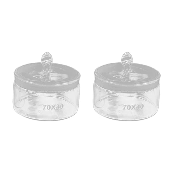 Laboratorieflaskor med platt botten 70x40mm Kemikalieresistenta glasvägningsbehållare