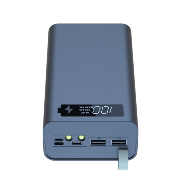 18650 Power Bank för Case Dual USB Mobiltelefon Laddning Trådlös Laddare Batterilåda Mobiltelefon Ersättningsdelar Black