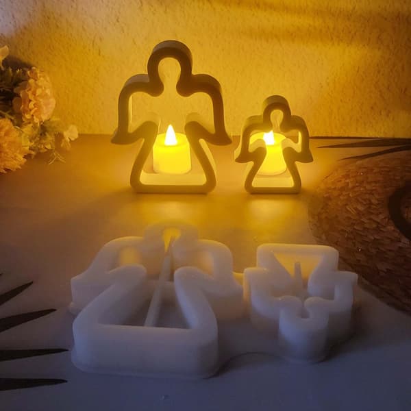 3D Engel Silikoneform Håndlavede Epoxy Resin Former Engel Lys Former
