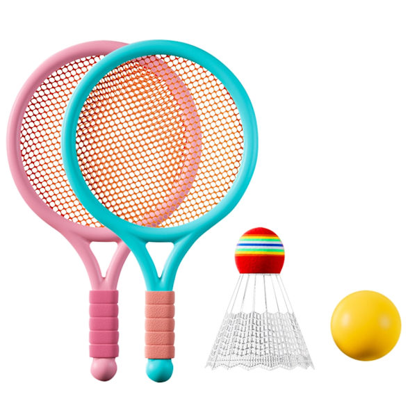 Kid Badminton Fjädrar Tennisracketar Set för barn Utomhus inomhussport