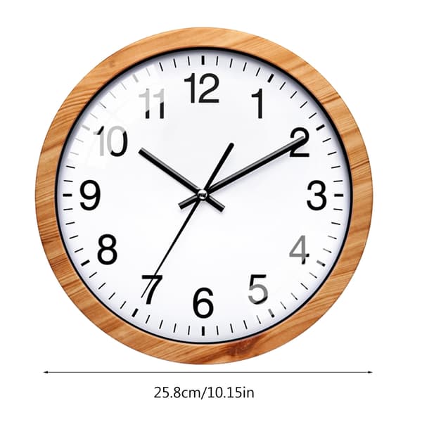 Minimalistisk 25 cm Träväggklocka för Vardagsrum eller Sovrum Kök