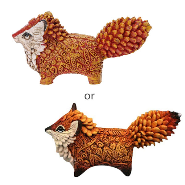 Kotipatsaat ja veistokset Hartsi Fox Figurine Animal Veistoskoristeet