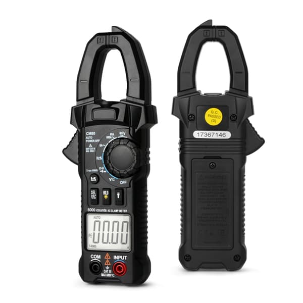 Håndholdt tangamperemeter T-RMS 6000 tellinger Multimeter Spenningstester Auto-ranging