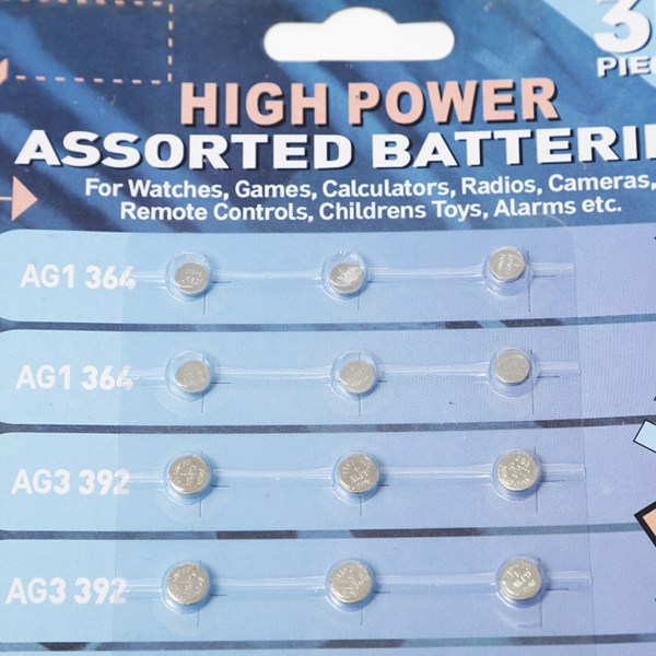 (30-pack) knappcellsbatterier myntcellsbatterier för klockor, spel, kameror Långvarig och pålitlig power