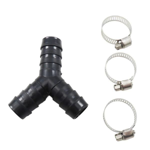 Stabil Y-type afløbsslangeadapter 20 mm Universal pasform Nem installation Plastik