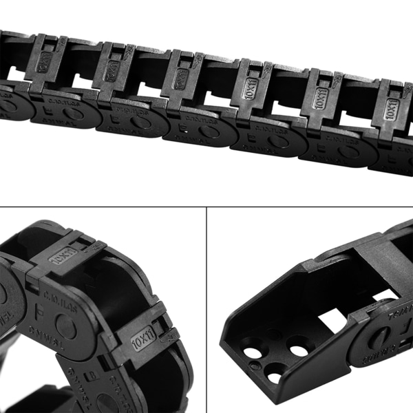 Plast flexibel kapslad semi-colsed kabeldragkedja 300x300 mm trådkabel för bärarkedjor för 3D-skrivardelar
