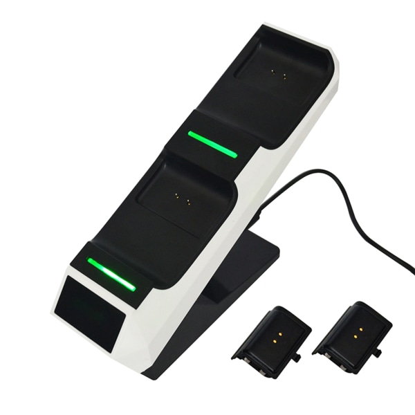 LED Dubbel USB Laddningsladdare Dockningsställ Cradle Dockningsstation ForXboxSeriesX/S trådlös spelkonsolkontroll