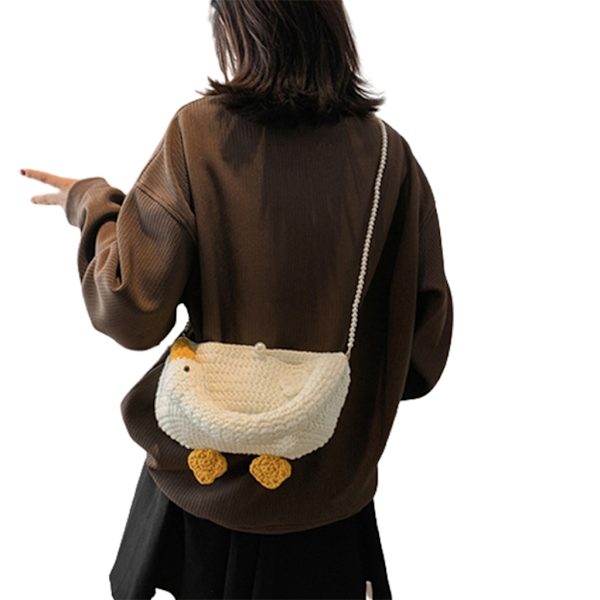 Crossbody Taske Gæs Designet Vævet Taske Tote Alsidig Trendy Taske Lady Pung Yellow