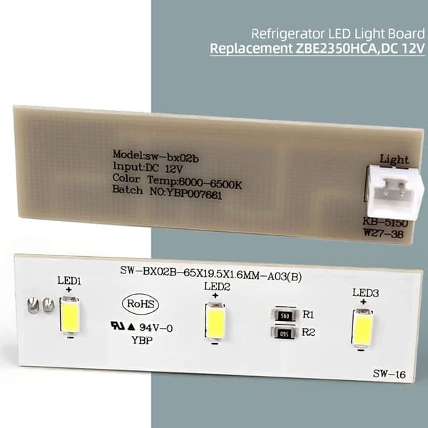 Universal SWBX02B Kjøleskap LED Lysbrett Lys For