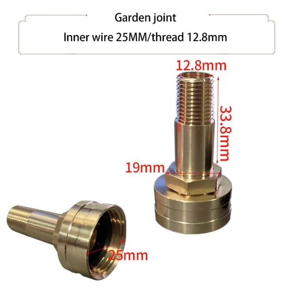 3/4-tums Mässing Trädgårdsslang Adapter M22-14mm Högtryck Biltvätt Koppling