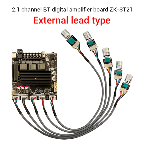 1 STK TPA3221 digitalt forstærkerkort 100W+100W+200W Subwoofer 2.1-kanals Bluetooth-kompatibelt forstærkerkort null - C