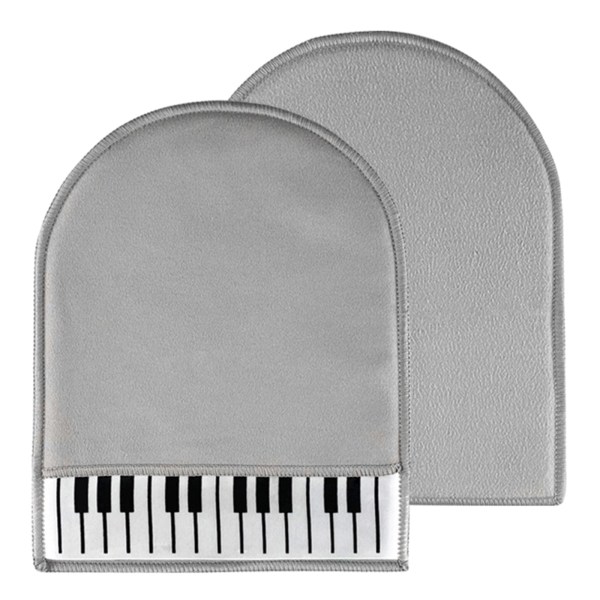 Piano rengöringshandskar Plysch polerduk Universal Instrument rengöringshandskar Grey