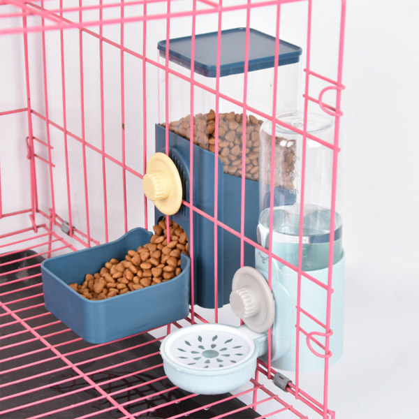 Automatiska matare för husdjur 17 oz vattendispenser Hängande vattenfontän Gravity Matad för smådjur för katt Kanin Iller Pink  water bottle