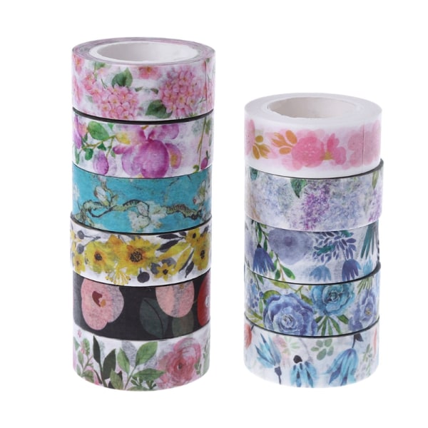 Søde planter Blomster selvklæbende Washi Tape DIY Dekorativ maskeringstape Scrapbog