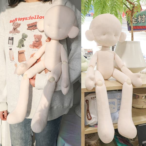 60 cm Oklädd Kulledsdocka För Kreativ Lek