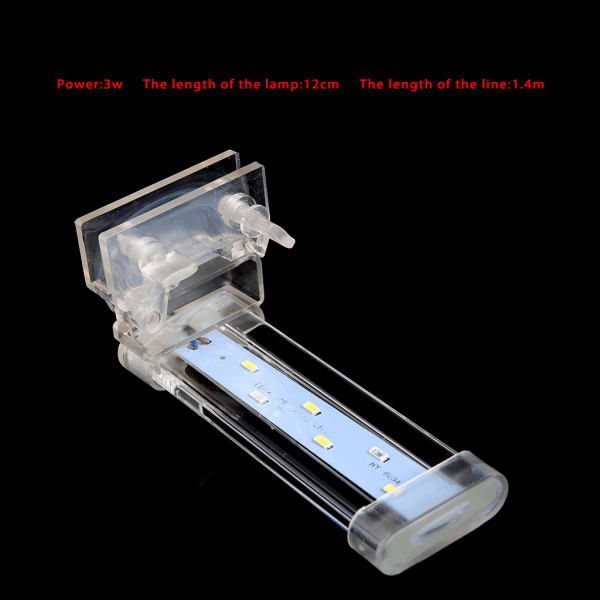 Aquarium Light LED Clip Lights for Fish for Tank Power Saving Hög ljusstyrka Vit & Blå Belysning Separat Power Switch 160