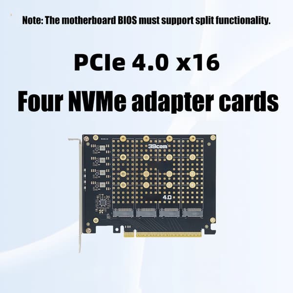 Avansert 4 M.2 NVMe PCIe4.0 X16 Vertskontrollerkort for High-End Databehandling
