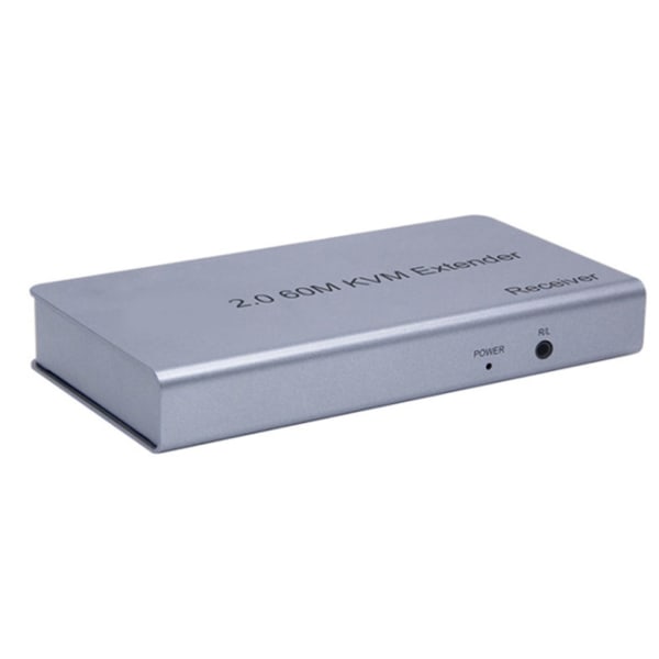 HDMI-kompatibel KVM USB Extender 1080P- 60Hz KVM USB Extender Over Cat5/6 Ethernet-kabelsignalförlängning till 196FT/60M null - UK