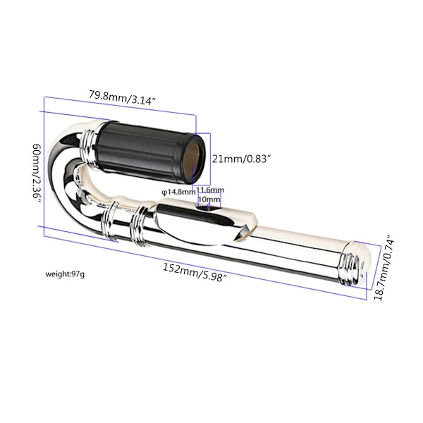 Tverrfløyte for hodeledd, treblåseinstrument, erstatningsdel, fløyte for hode