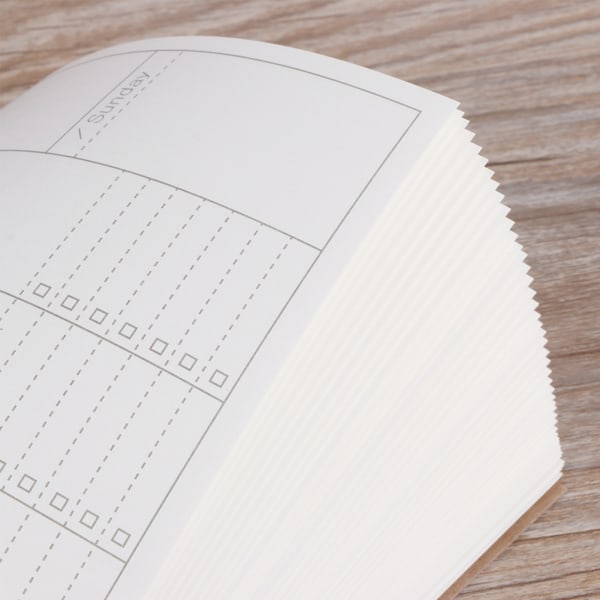 Planer Book Månatlig veckovis Daglig agenda Schema Tom dagbok DIY Study Notebook null - D