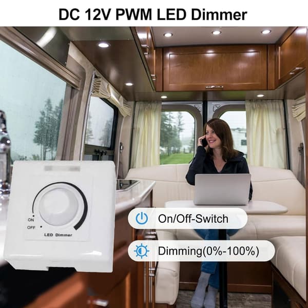 0 til 10V Drejedæmperkontakter 2000W 5A til LED Halogener Lyspanelmontering