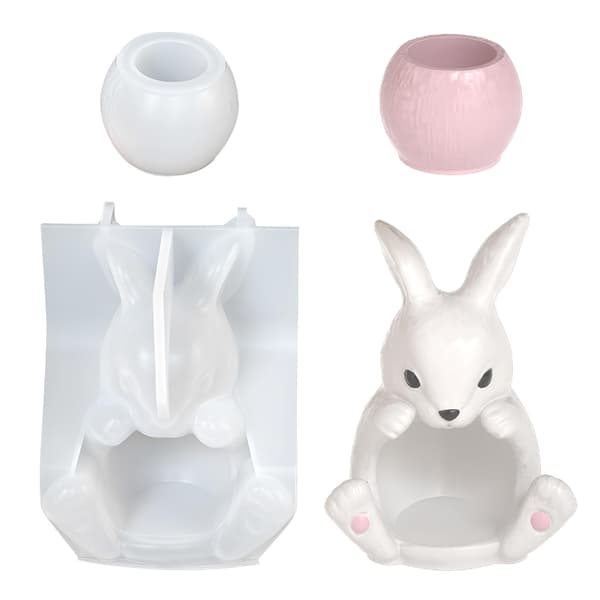 Silikonkaninform for laging av dekorative blomsterpotter og lysestaker