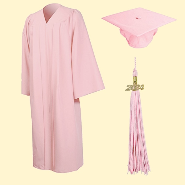 Gradueringskåpe med dusksett Gradueringskjoler Luer Dusker Sett Kvinner Mann Red 45